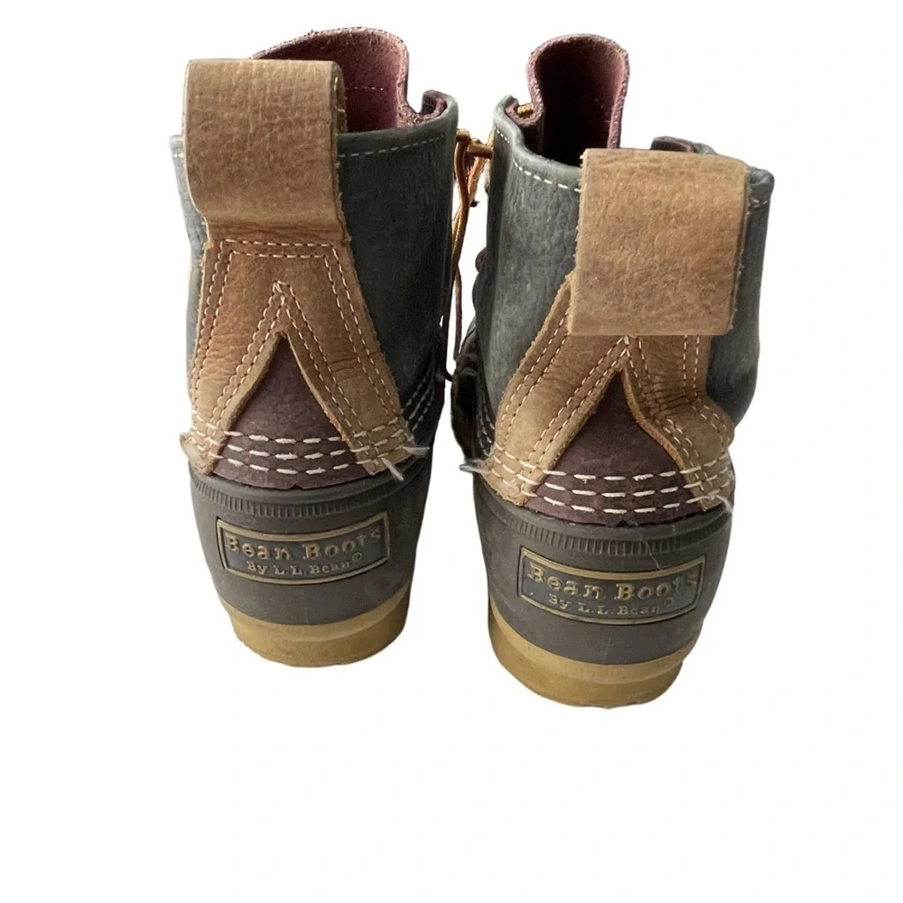 LL Bean Kids Bean Boots Dark Brown Leather Size 6